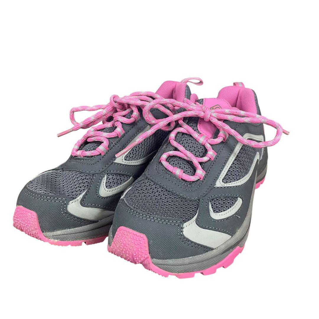 【未使用品】コールマン★ローカットスニーカー グレー×ピンク 22㎝拍卖