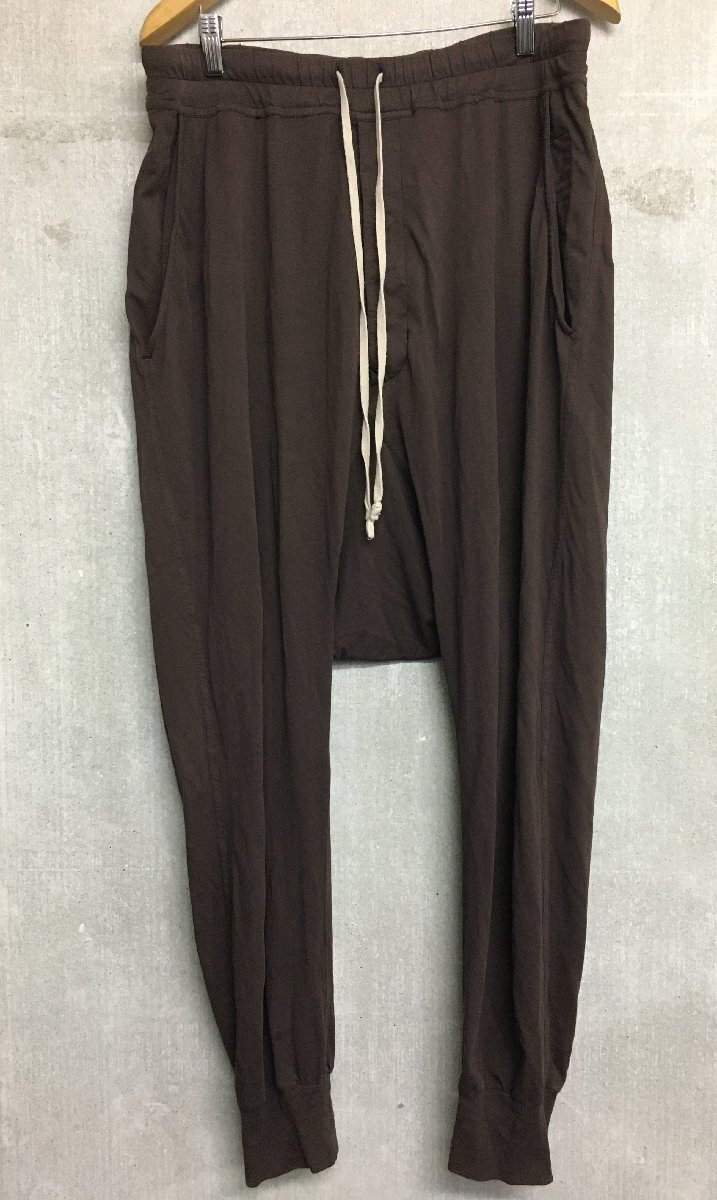 ◆リックオウエンス ダークシャドウ DU19F6394-RN ドローストリング サルエル ロング パンツ DARK AMBER サイズM拍卖