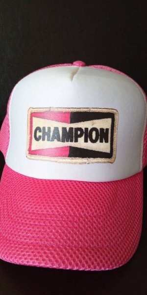 即決★Wナイロンメッシュキャップ【champion】ピンク拍卖