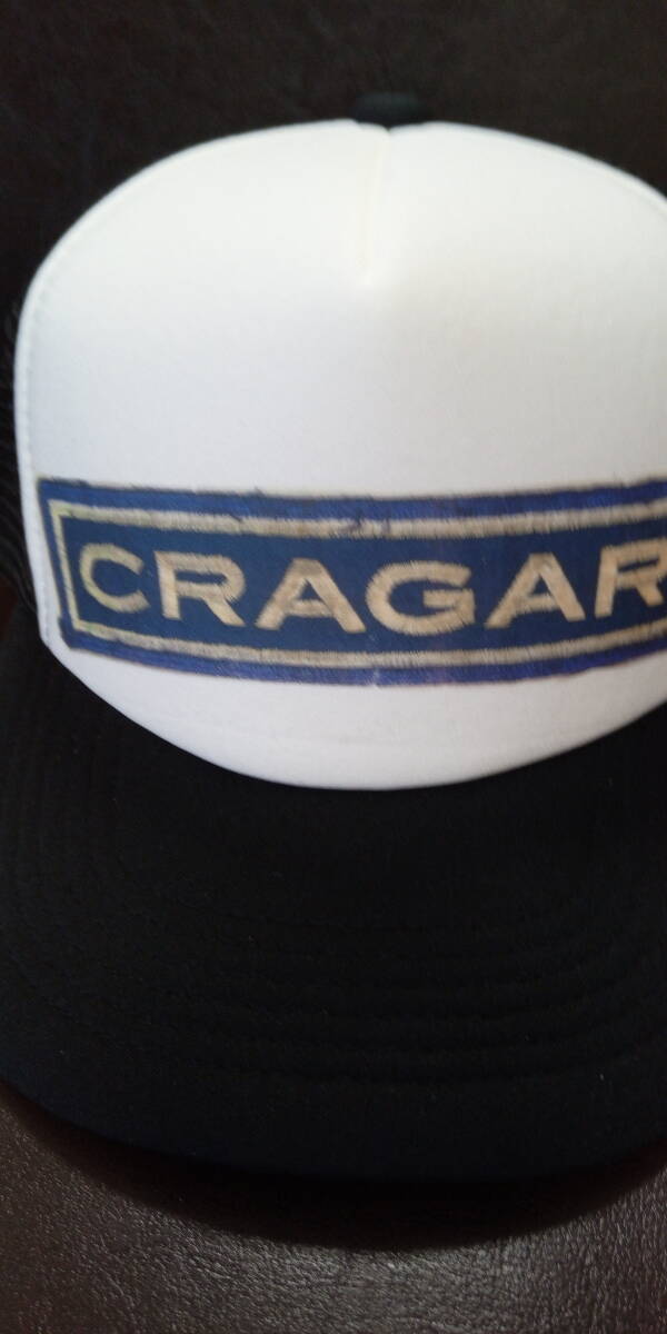 即決★シングルナイロンメッシュキャップ プリント柄【CRAGAR】ブラック×白拍卖