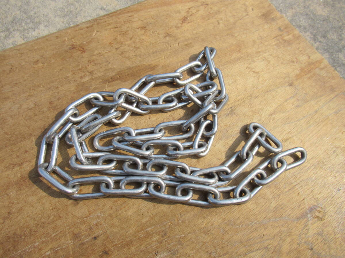 ステンレス製 チェーン 1本 約1.5m 線径:約φ6mm 約1.2kg 中古 D拍卖