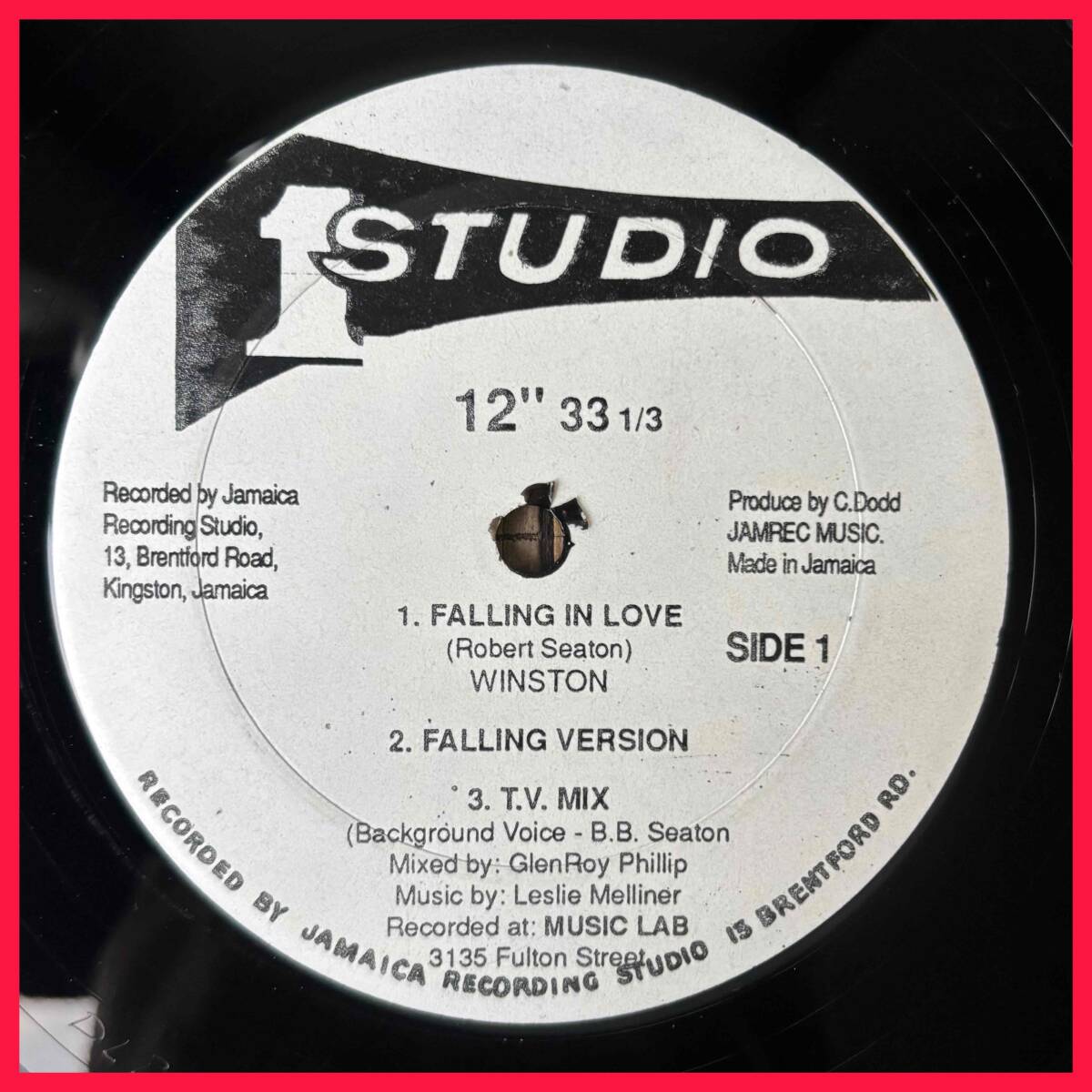 ★試聴!ほぼ新品!Late 80's!Stepper!【Winston (28) - Falling In Love / Daddy Rider - Bad Boy Bad Boy】12inch Studio One JA拍卖