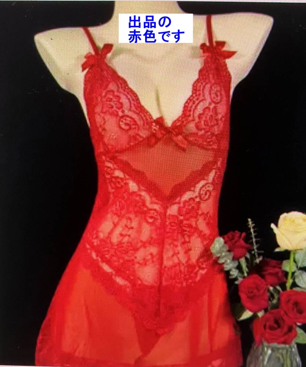 ◆ ラグジュアリーレースたっぷり スリップ 3L-73(バスト100-108cm 着丈 約73cm) レッド系♪新品:大きいサイズ◆送料230円(匿名)◆拍卖