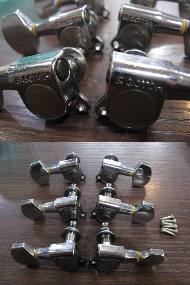 ●送料\185~ ●管理GT-PS19 ◆即決◆ GOTOH(ゴトー) 3:3ペグ シルバータイプ used エレキギター用ペグ拍卖