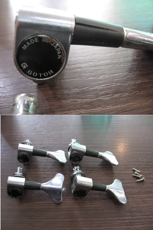 ◆管理GB-P30B ◆即決 GOTOH(ゴトー) ベース用 4連ペグ シルバータイプ ※検索)プレべ ジャズべース 拍卖