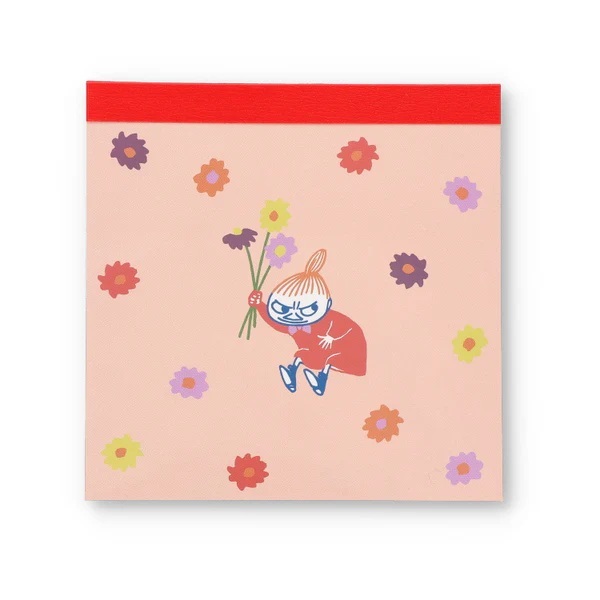 【即決】▽リトルミイ スクエアメモ▽ カミオジャパン メモ帳 ムーミン 花柄 2柄×50枚 メッセージ キャラクター メモパッド // 224028拍卖