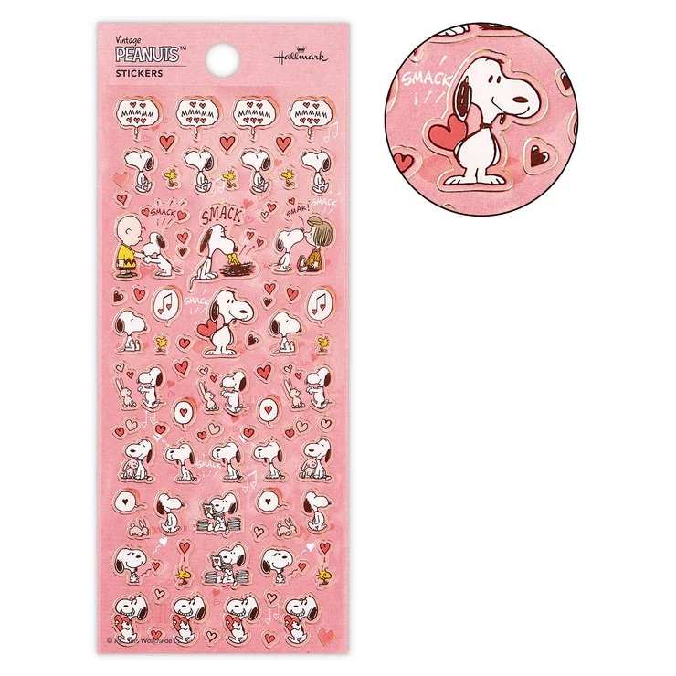 @【即決】▽スヌーピー シール▽ ホールマーク ステッカー デコレーション ハート 手紙 手帳 フチドリ PEANUTS かわいい // 829025 拍卖