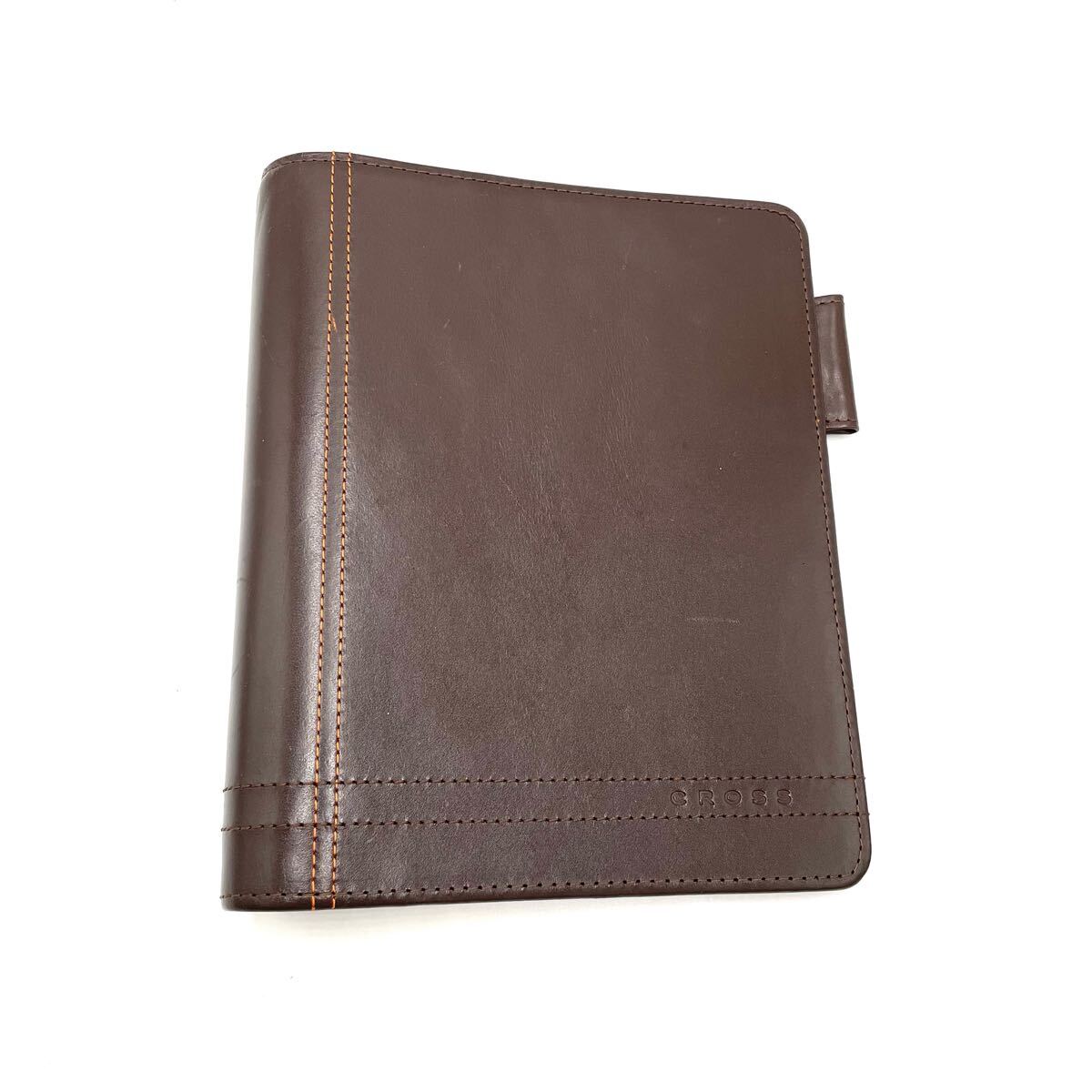 ○ 洗練されたデザイン!! '高品質' CROSS クロス 手帳カバー スケジュール帳 バインダー システム手帳 6穴式 小物 ブラウン 茶色拍卖
