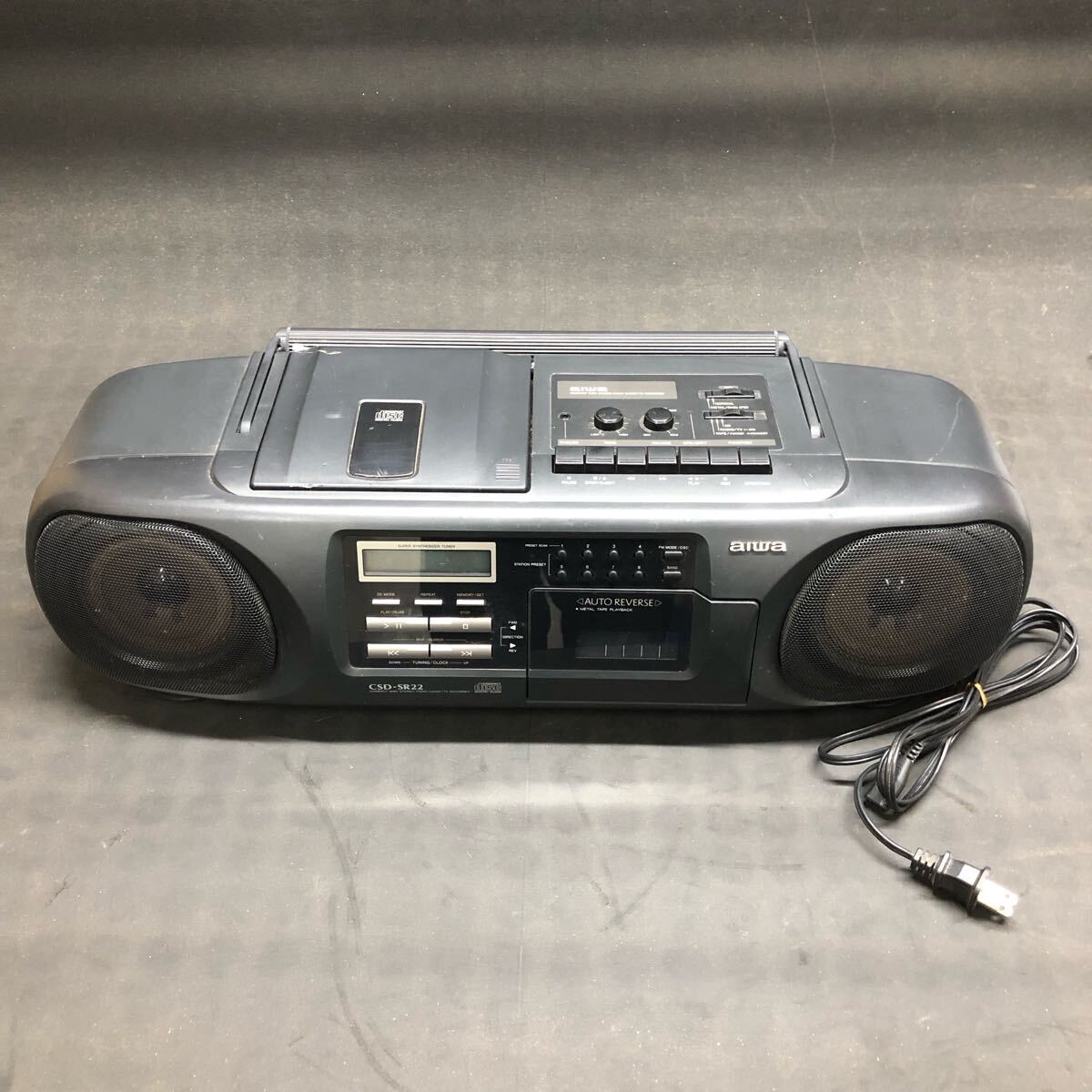 H2938 AIWA ステレオラジカセ CSD-SR22 ラジオOK ジャンク拍卖