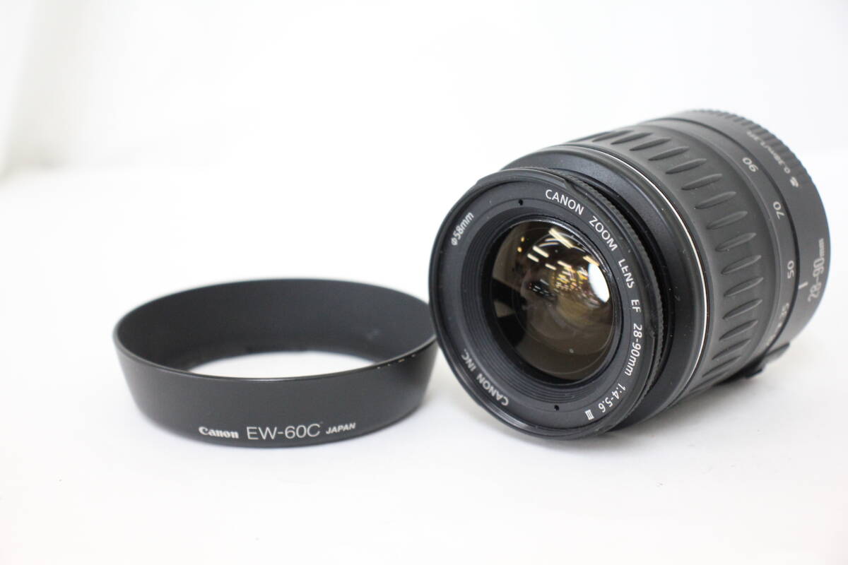 【返品保証】 キャノン Canon Zoom Lens EF 28-90mm F4-5.6 III フード付き レンズ e2245拍卖