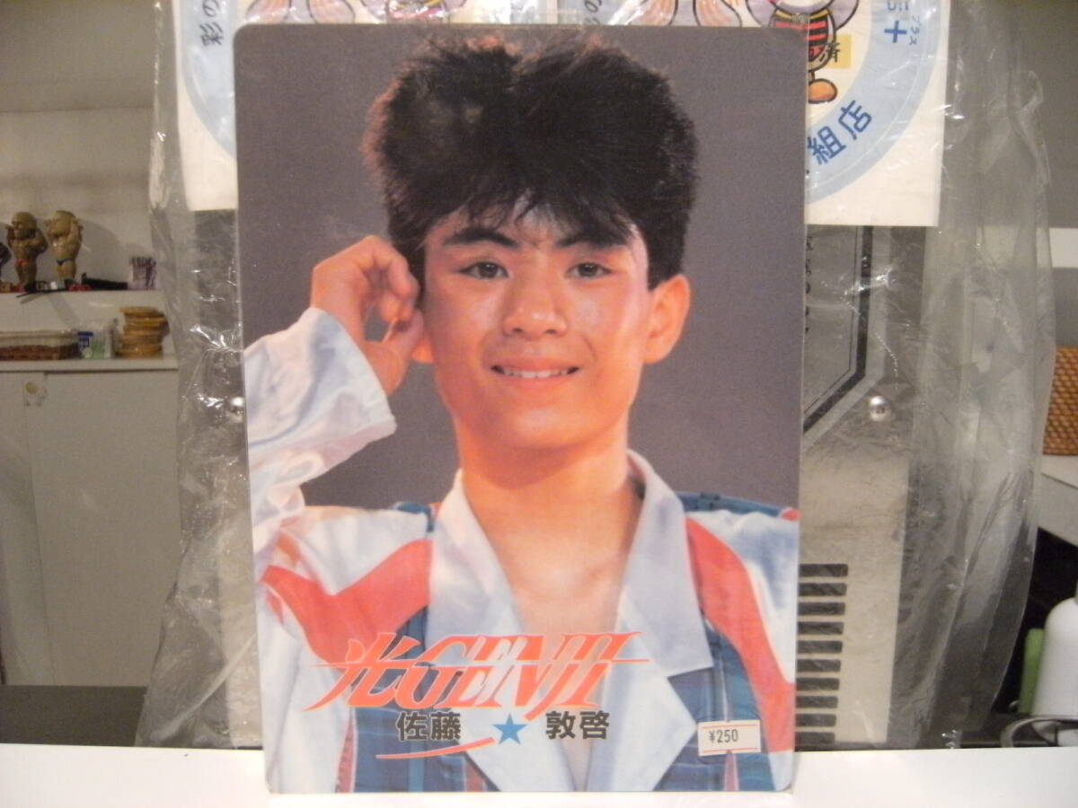 廃版★未使用★昭和レトロ★80年代★当時物 アイドル ジャニーズ 光GENJI 佐藤敦啓 佐藤アツヒロ 下敷き★ガラスの十代 パラダイス銀河★拍卖