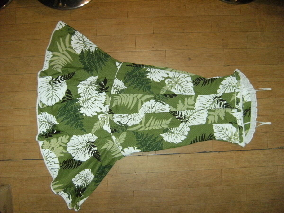 廃番★レトロ★HAWAII★90年代★ハワイ製★ムーム ハワイアンドレス フラダンス ワンピース チュニック★お嬢様 ディスコ パーティードレス拍卖