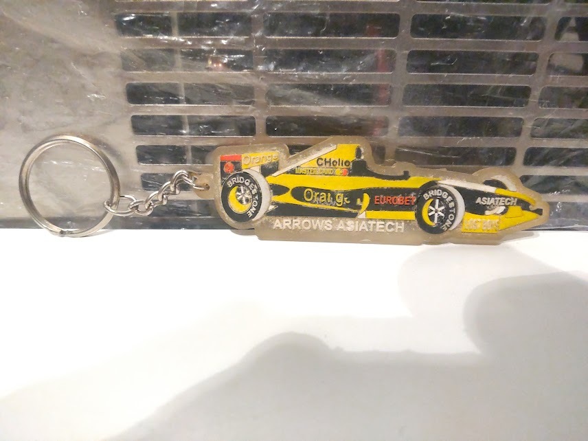 廃番 昭和レトロ 80年代 旧車 ORANGE EUROBET ブリヂストン ARROWS ASIATECH アローズ アジアテック F1 キーホルダー★レーシング レーサー拍卖