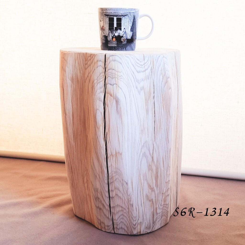 天然アロマ 東濃ひのき 切株スツール・テーブル・無垢無塗装・オーガニック 丸太拍卖