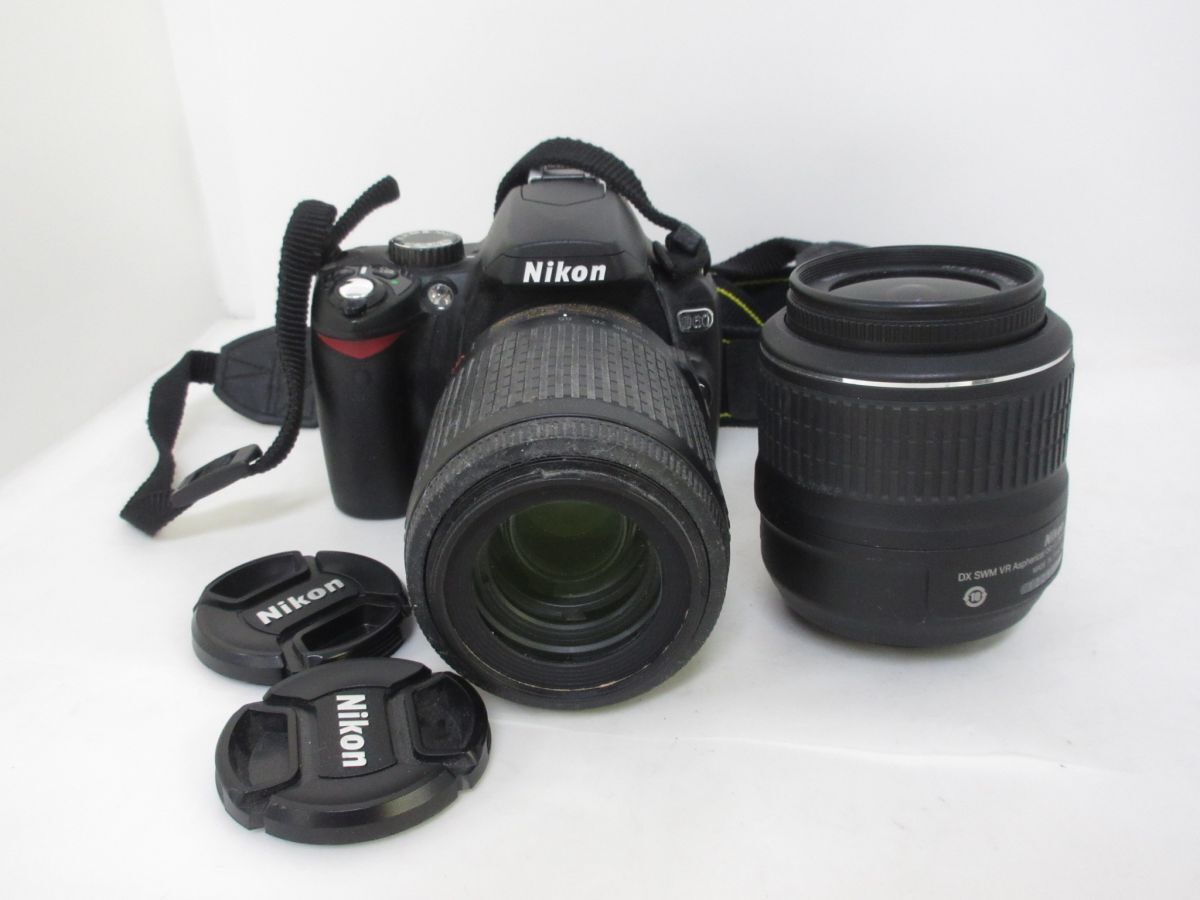 II2525-S3C-1402 Nikon ニコン D60 DX AF-S NIKKOR 55-200mm 1:4-5.6G ED VR 18-55mm 1:3.5-5.6G VR 一眼レフ ジャンク 現状品1拍卖