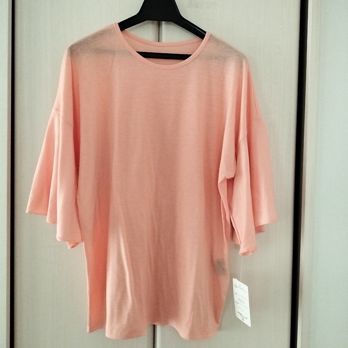 【M~Lサイズ】Siantz 新品 半袖カットソー Tシャツ 丸首 レディース トップス ミセス 関西ファッション連合 23104 ピンク ルームウェア拍卖