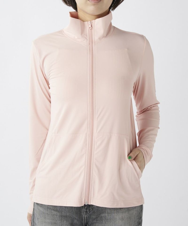 【LLサイズ】新品 マリクレールスポール Marie claire sports 接触冷感素材 ラッシュガード UVジャケット 415704 ピンク アウトドア ゴルフ拍卖