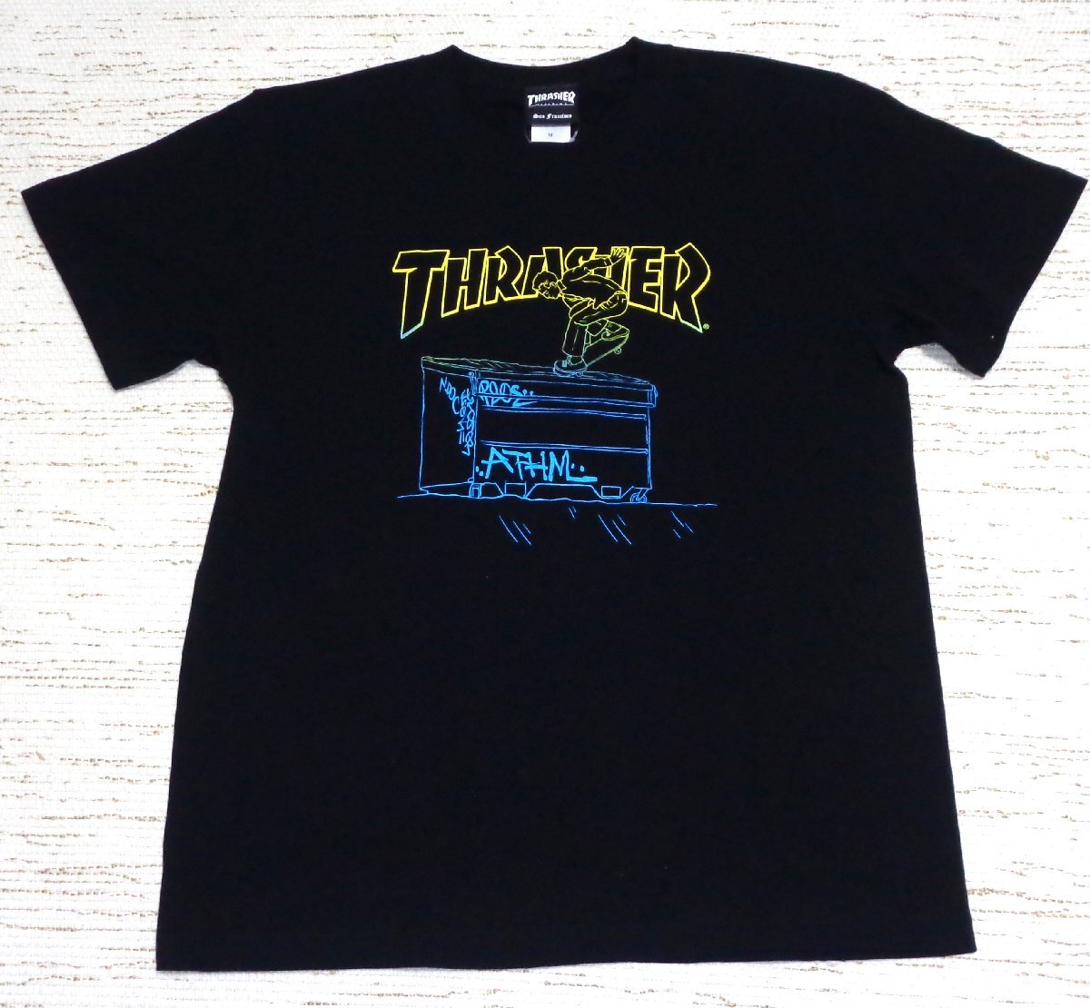 セール25% THRASHER スラッシャー JUL 2012 stencil ステンシル Tシャツ 半袖 黒 XXL TH911288 メンズ レディース 人気 おすすめ拍卖