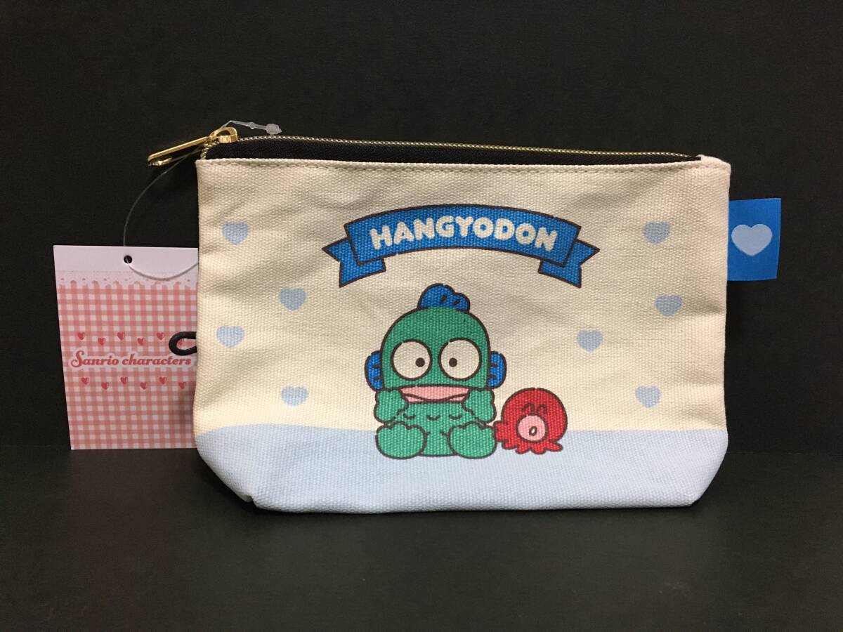 SANRIO/サンリオ コットンポーチ☆彡 ハンギョドン ブルー☆ コスメポーチ マルチケース 新品 スモール・プラネット HANGYODON拍卖