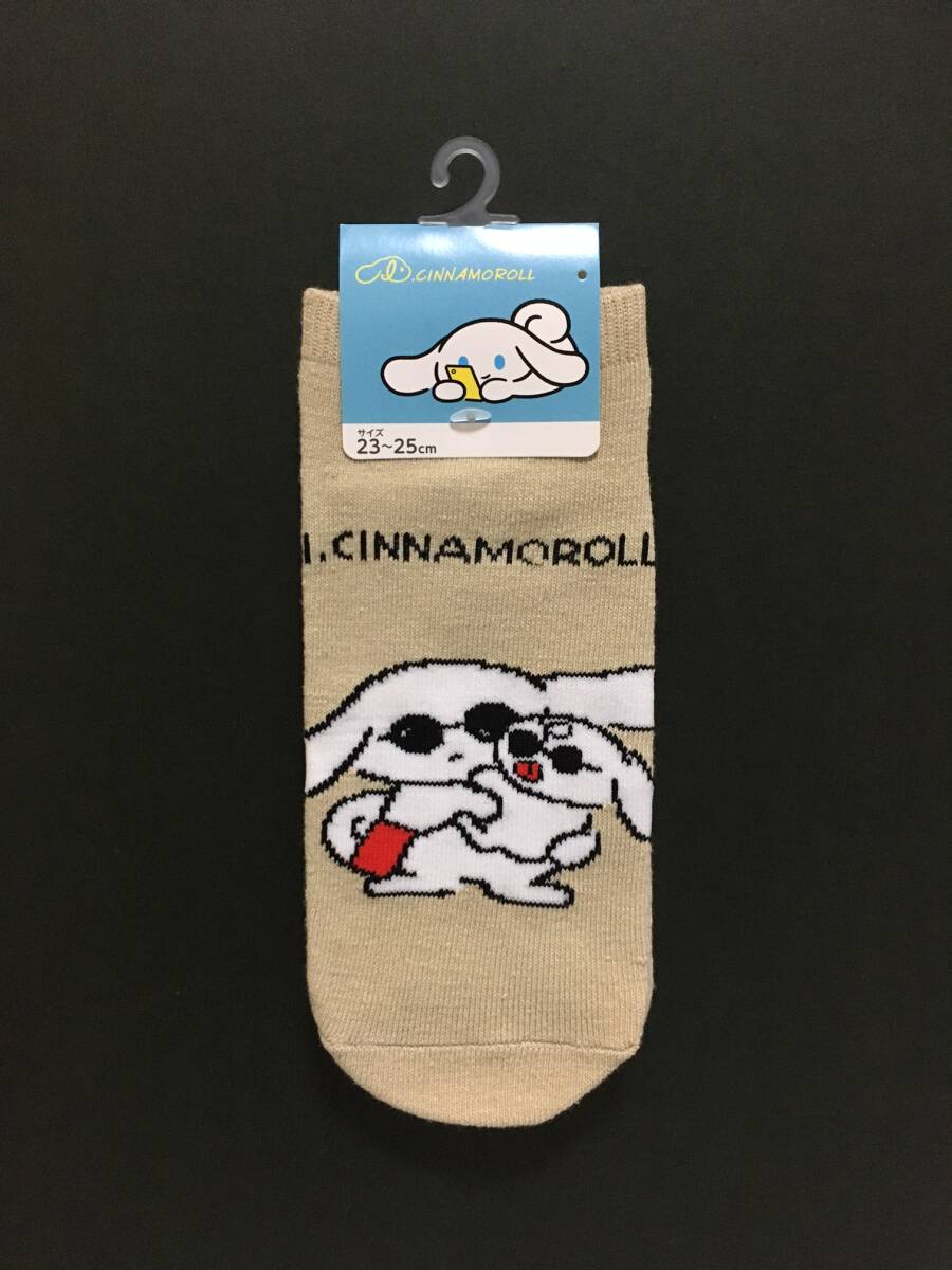 SANRIO/サンリオ ソックス☆彡 シナモロール ベージュ☆ 23~25cm 靴下 新品 okamoto CINNAMOROLL拍卖