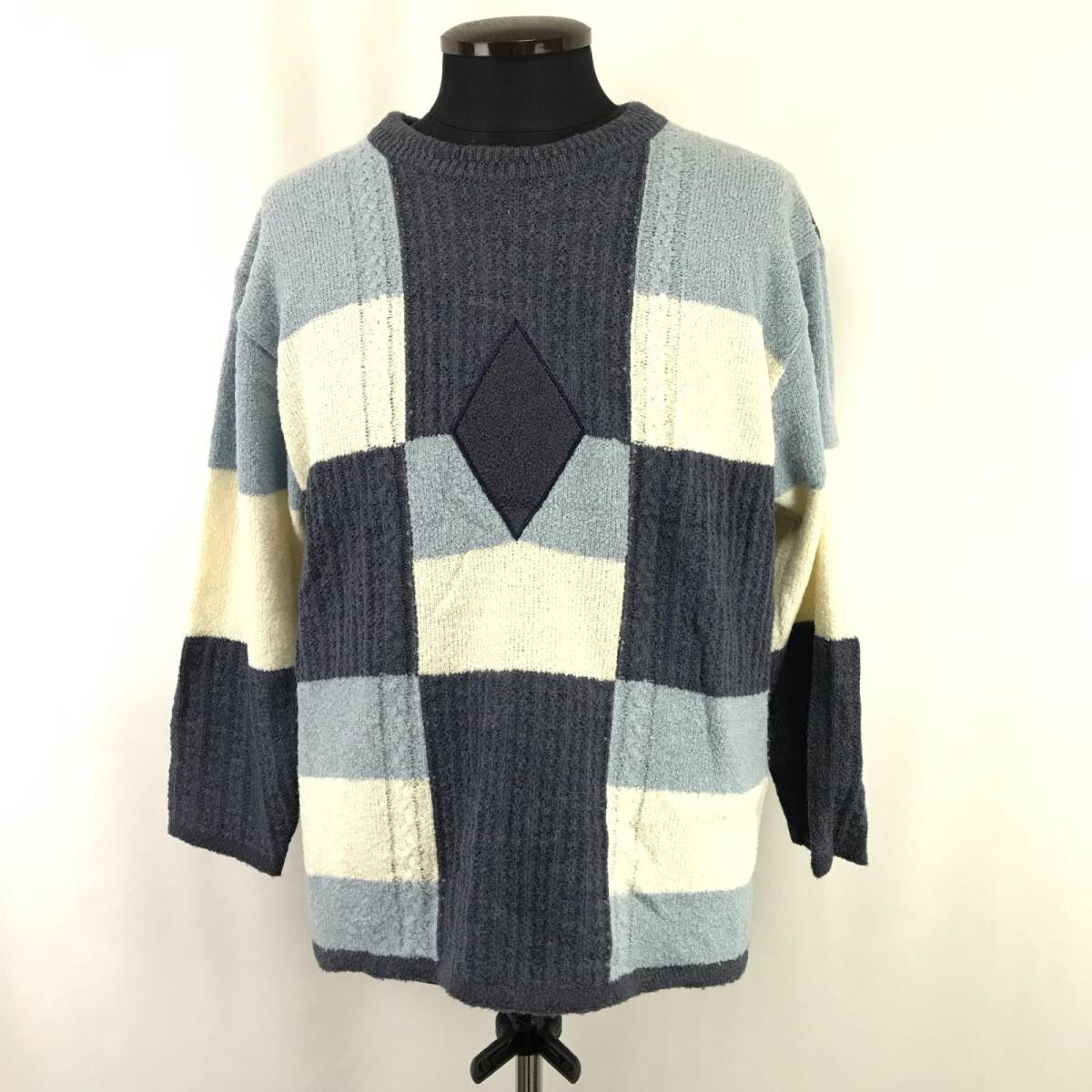 90s/Vintage★eprisclair【エプリクレール】ビッグシルエット/セーター【メンズM-L程度/青/blue】Tops/sweater/knit◆BJ037-g拍卖
