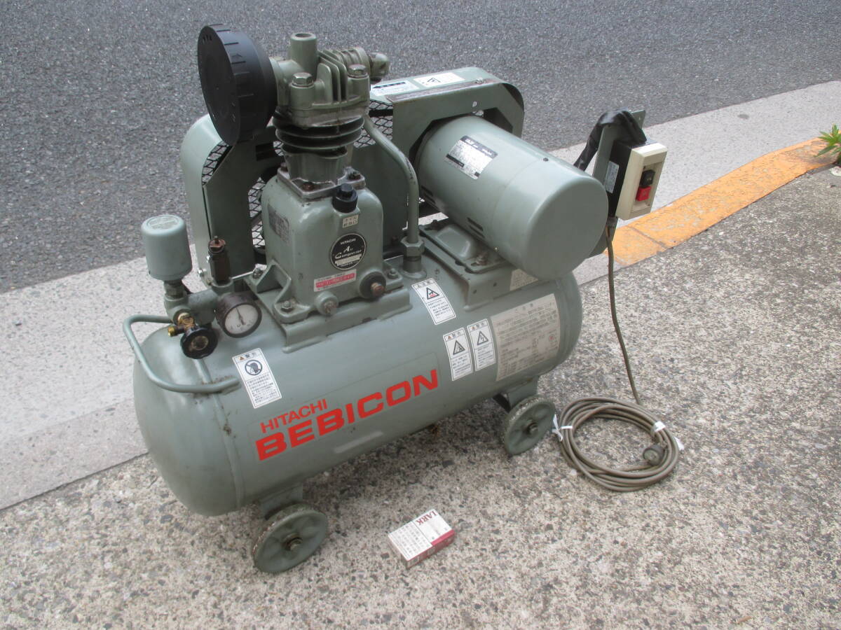 v178★日立 ベビコン100V0.75kw50hz(1馬力)動作良好!拍卖