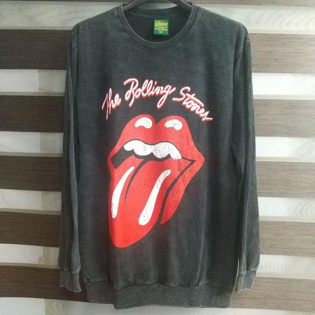 ローリングストーンズ リップアンドタン ヴィンテージ スウェット バンド ロック ロンT 殿堂 ミックジャガー 拍卖
