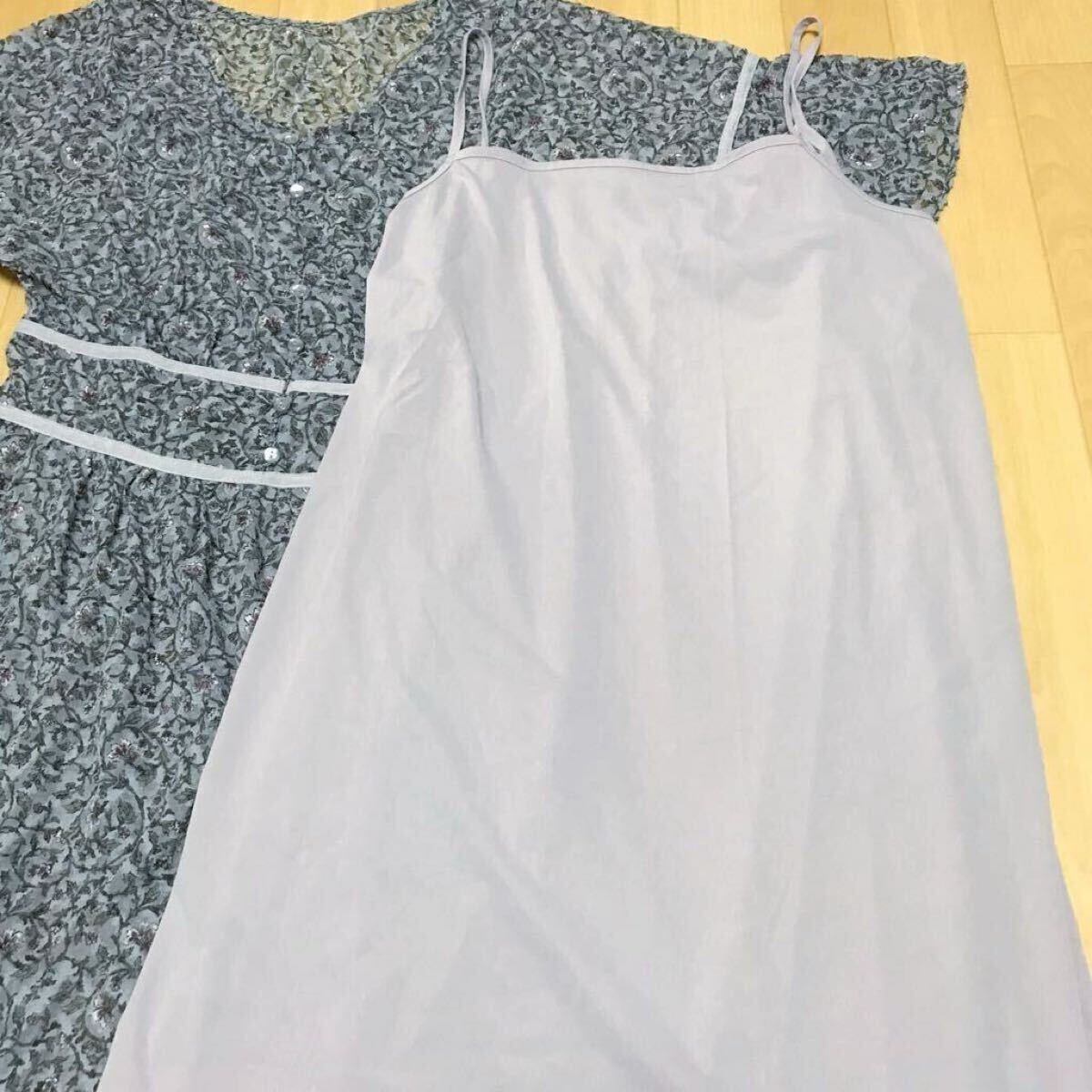 a23レディース ワンピース スカート Lサイズぐらい 美品 シンプリシテェ Simplicite ロングキャミソール 付き 拍卖