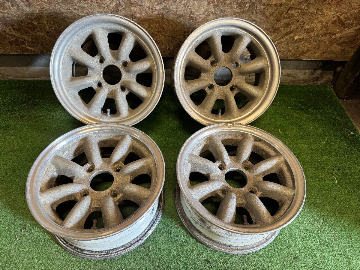 旧車 ワタナベ タイプB 13インチ 5.5J +30? / 6.5J +17? PCD114.3 4H ホイール 4本セット H65拍卖