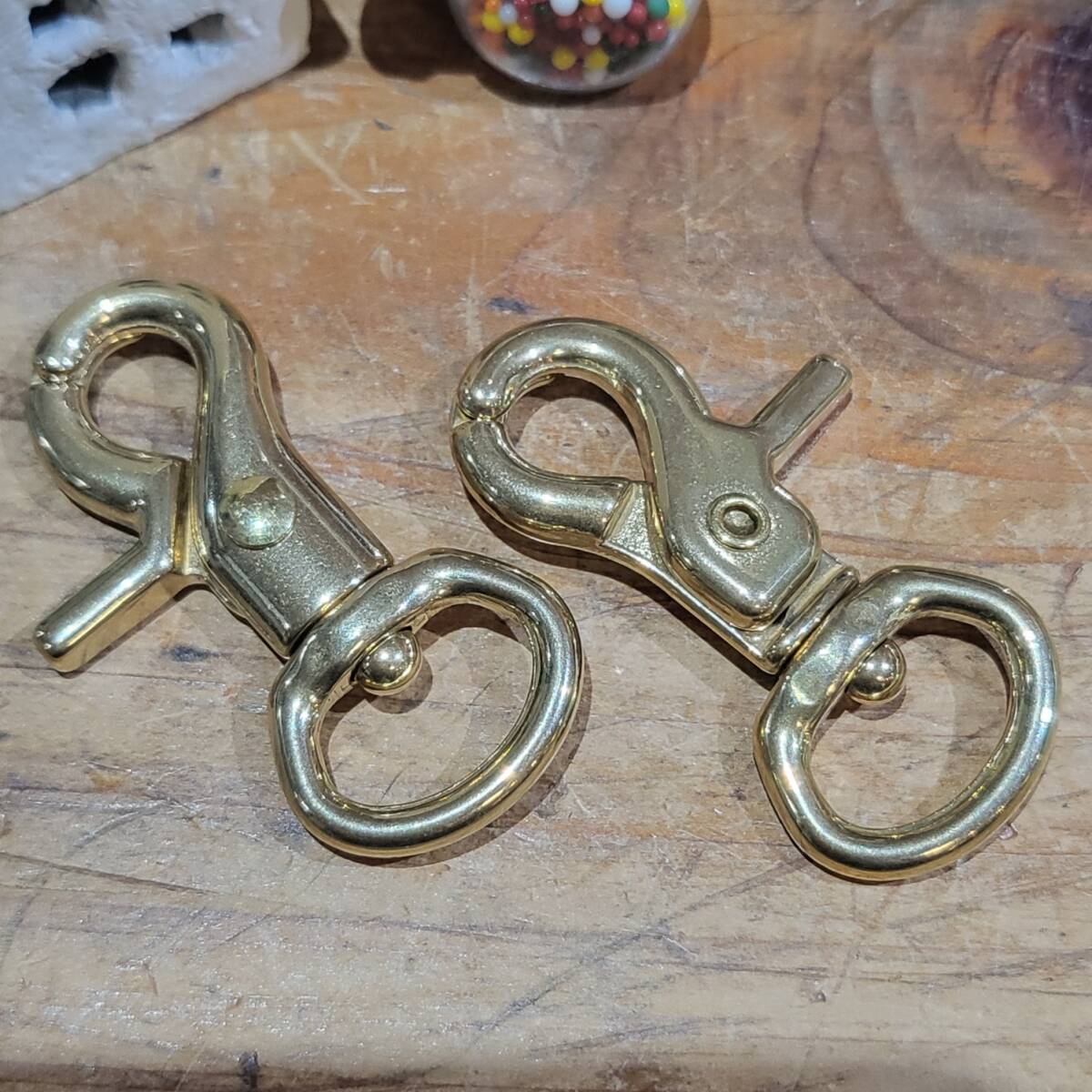 レザークラフト 真鍮 Brass ナスカン ⑦ 内径15mm ●2個セット拍卖