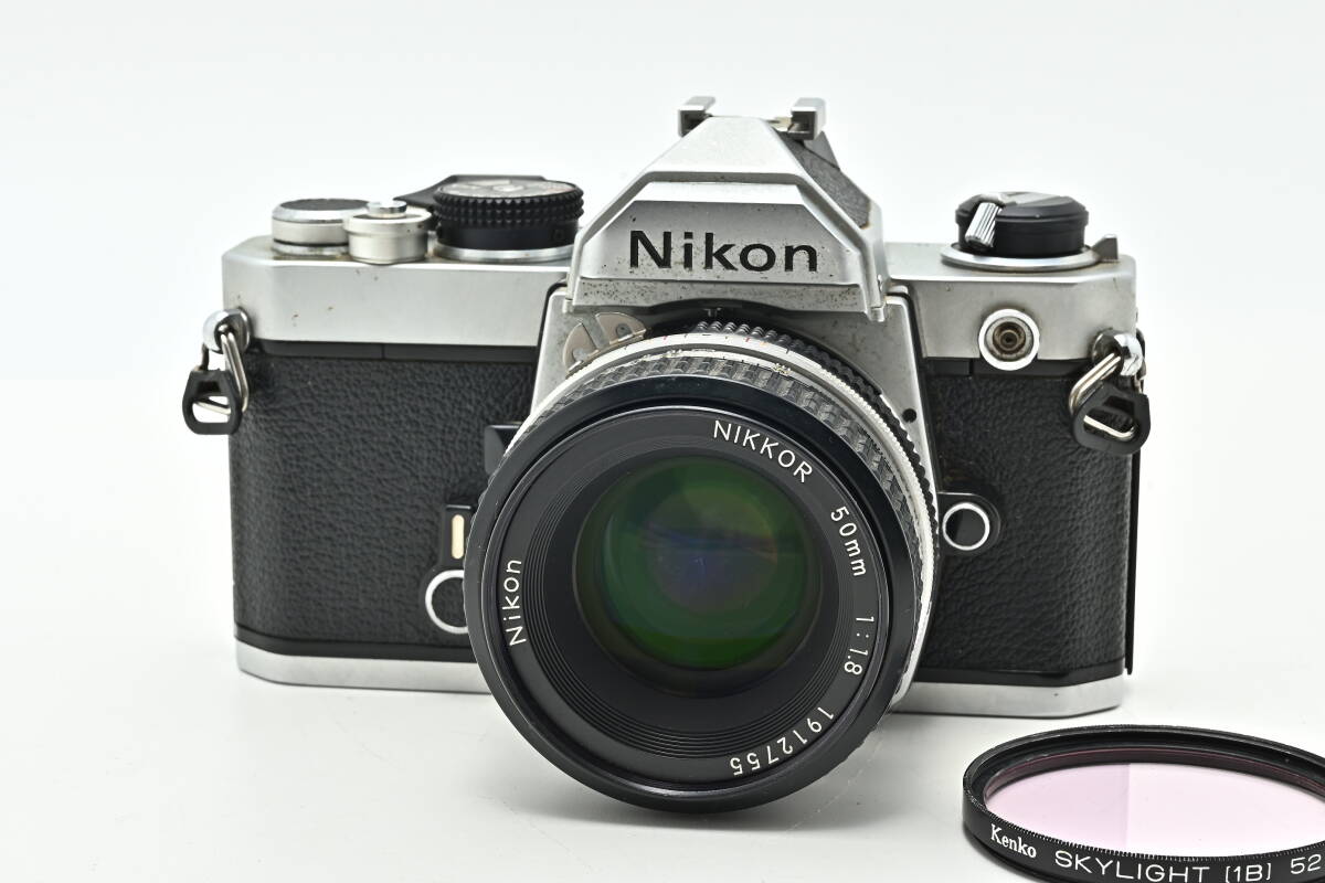 1J-438 Nikon ニコン FM + Ai NIKKOR 50mm f/1.8 フィルムカメラ マニュアルフォーカス 一眼レフ拍卖