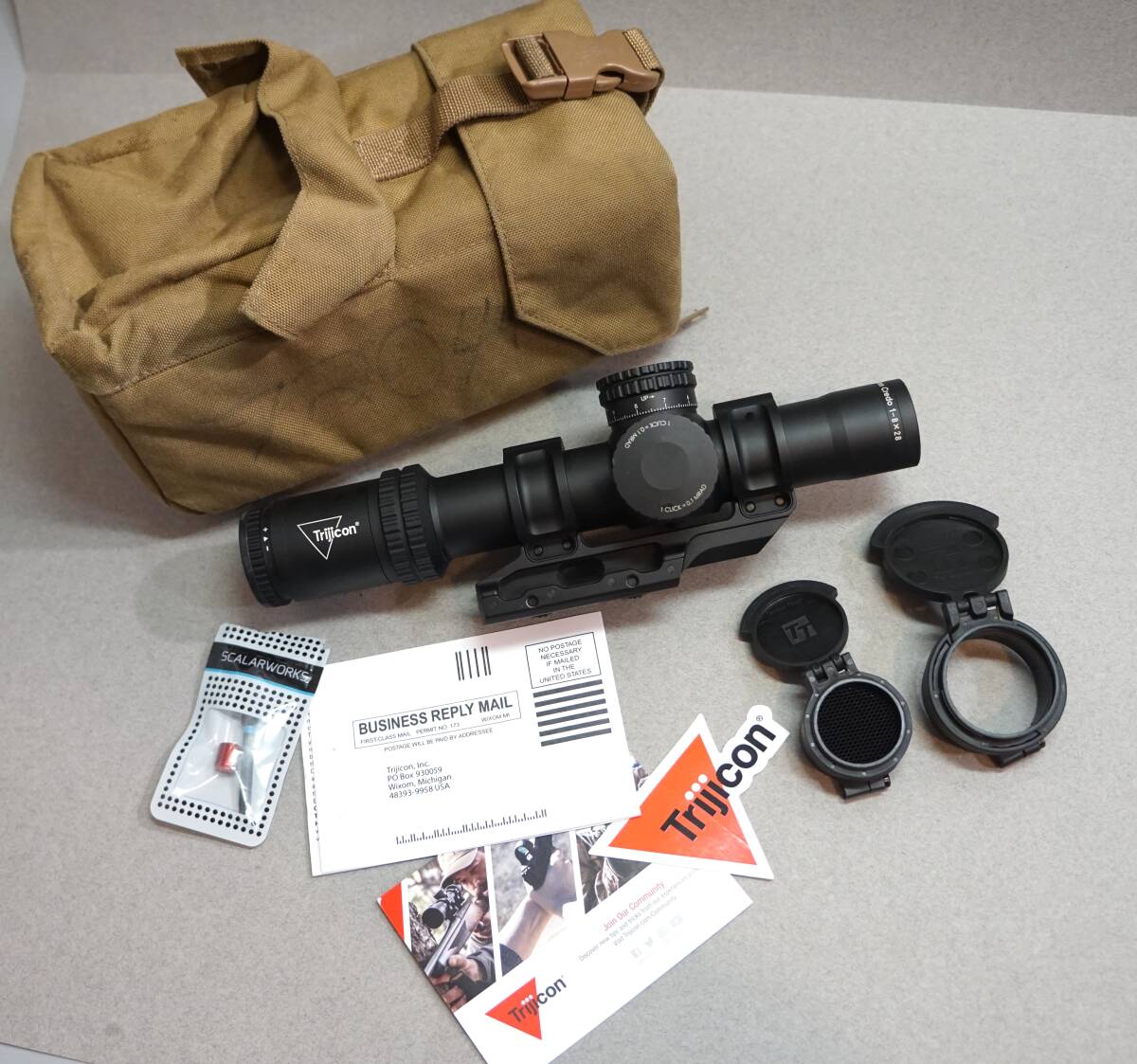 実物 Trijicon Credo 1-8x28 赤/緑 MRAD 円形レティクル Scalarworks (Trijicon Leupold Nightforce PEQ PVS PSQ ATPIAL LA5 peq15拍卖