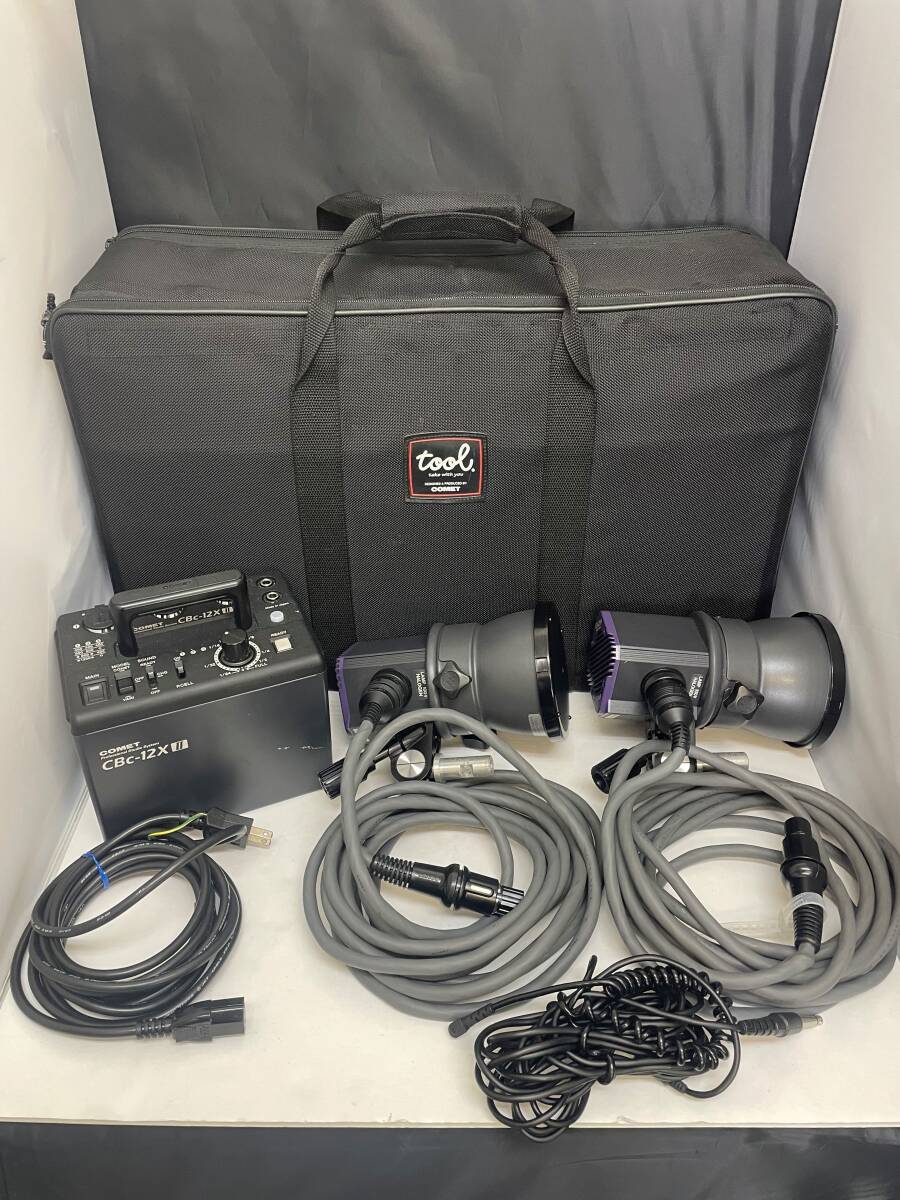 COMET ストロボ電源 CBc-12X II ヘッド ストロボ フラッシュ 2個付 ■中古品 動作確認済み拍卖
