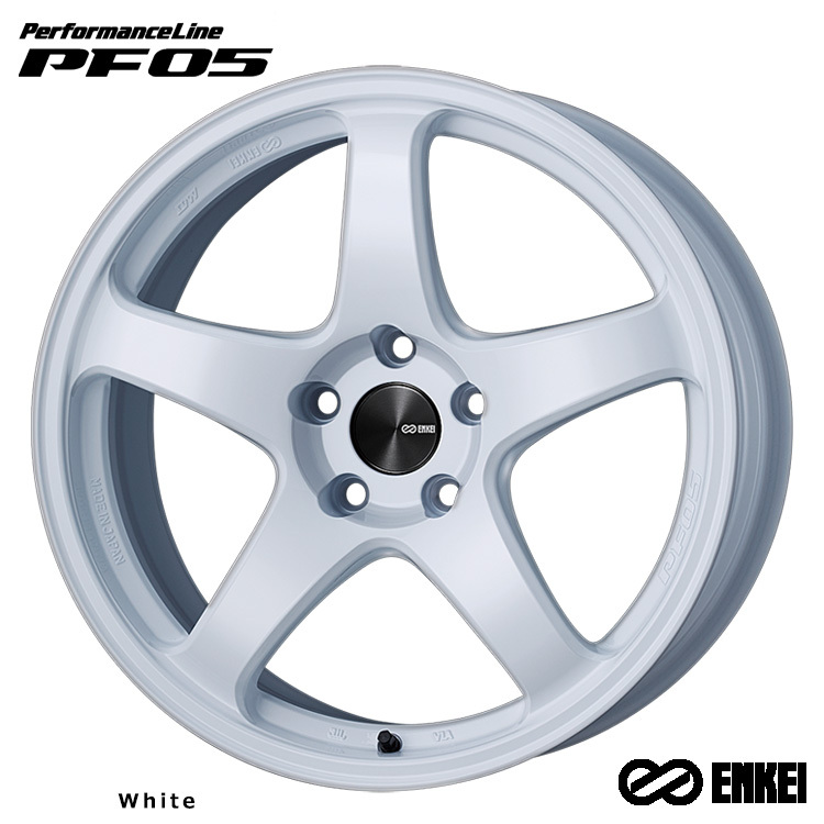 送料無料 エンケイ ENKEI PerformanceLine PF05 (W) 8J-15 +25 4H-100 (15インチ) 4H100 8J+25【4本セット 新品】拍卖