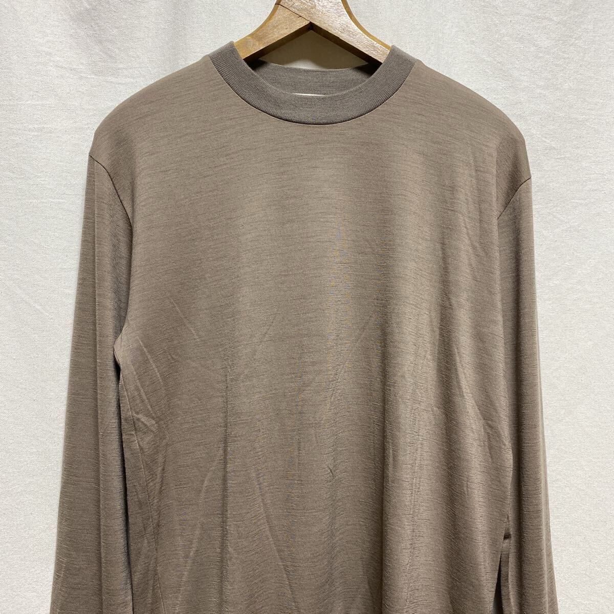 CAMOSHITA UNITED ARROWS ウール ハイゲージ ニットソー プルオーバー モカブラウン カモシタ ユナイテッドアローズ 無地拍卖