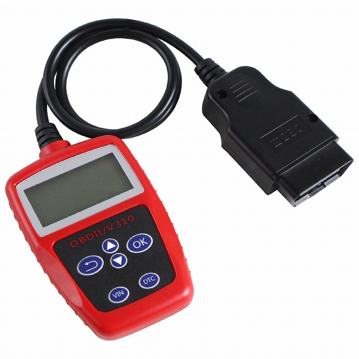 【送料無料】液晶付き OBD2 故障 診断機 V310 OBDII 16ピン 診断 スキャナー チェックランプ コード 取得 消去 スキャン ツール 車検 整備拍卖