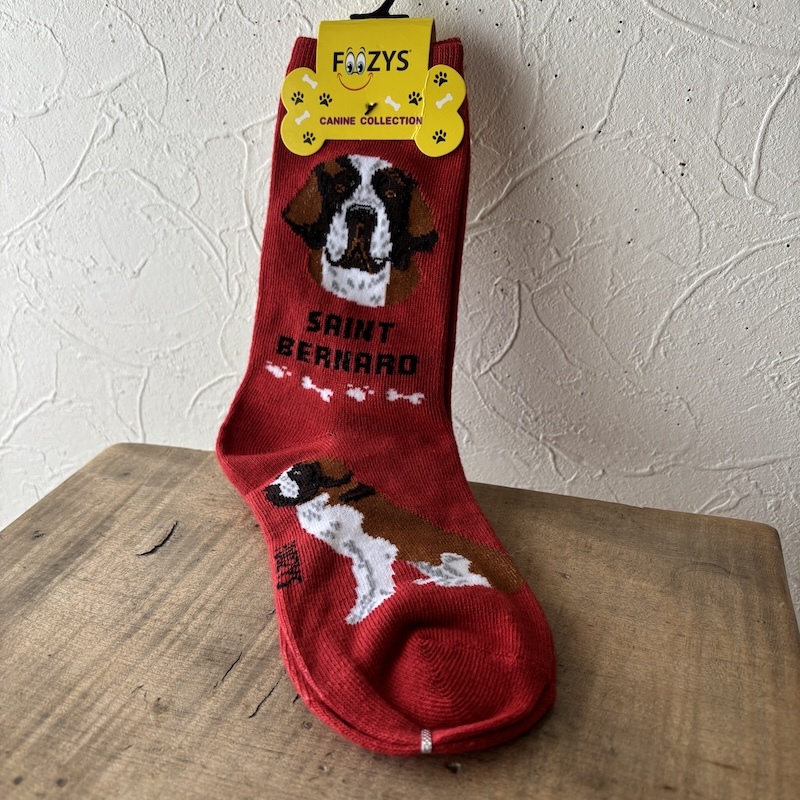 セントバーナード・レッド・アメリカ直輸入・犬種別靴下・22-25cm Foozys拍卖