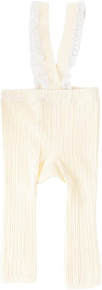 新品 ホワイト Sサイズ レース付き ベビー服 レギンス サスペンダー レッグウェア 無地 伸縮性 韓国子供服 春 秋 冬 男の子 女の子拍卖