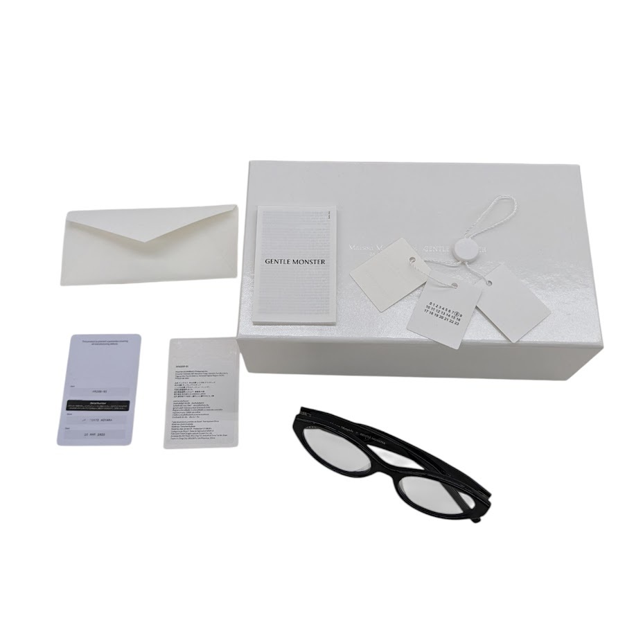 美品 GENTLE MONSTER Martin Margiela ジェントルモンスター マルタンマルジェラ メガネ サングラス オーバルフレーム MM209 付属品あり拍卖
