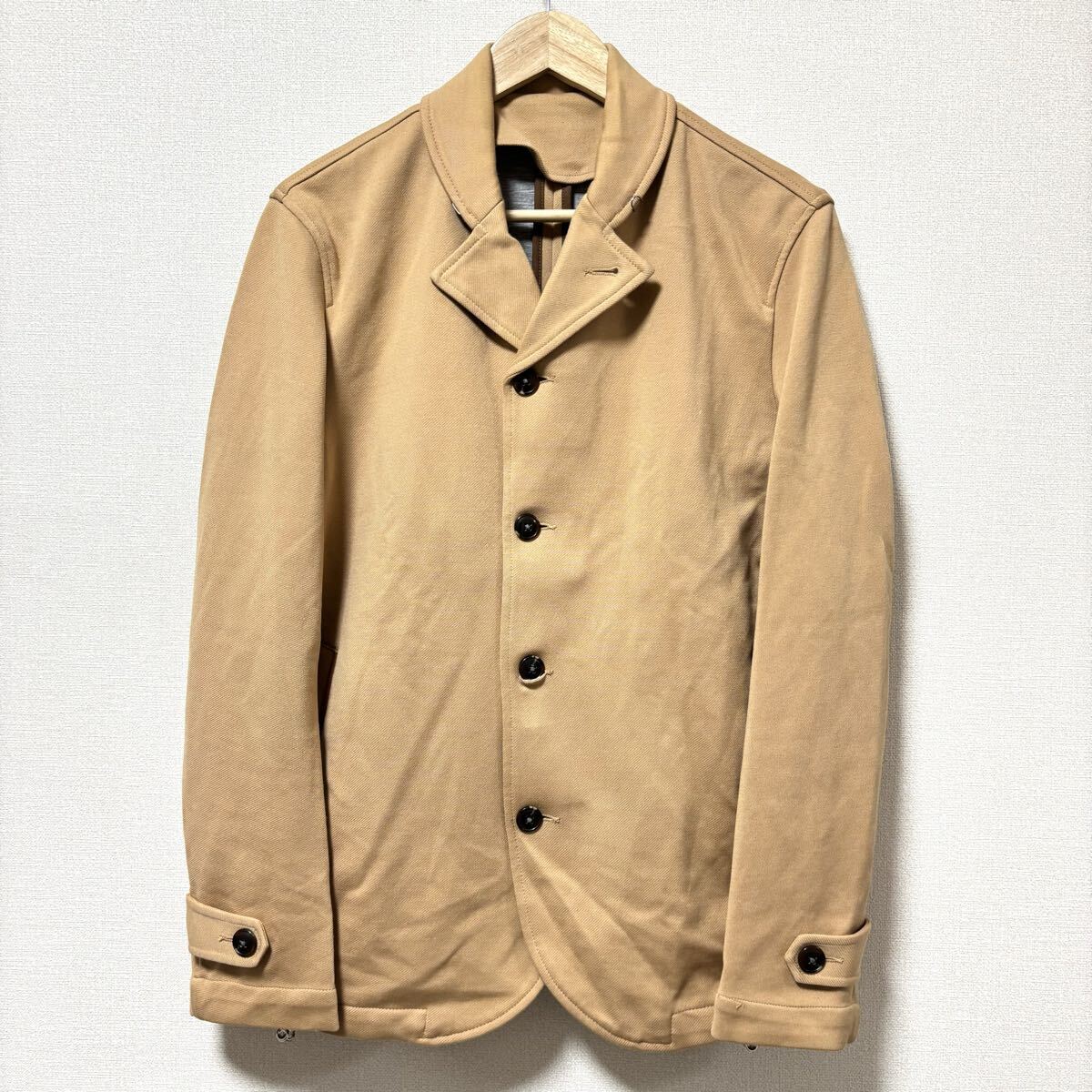 上品な大人カジュアルコーデに◎【ABAHOUSE】アバハウス ストレッチ ジャケット スウェット テーラード ベージュ メンズ サイズ3/Y34527SS拍卖