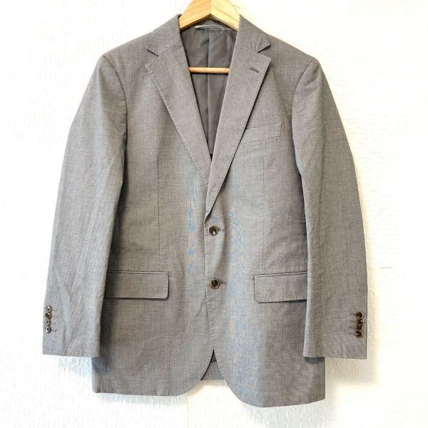 美品◎【CHRISTIAN ORANI】クリスチャンオラーニ コットン テーラードジャケット ビジネス フォーマル スーツ グレー 紳士 92A5/Y30853UU拍卖