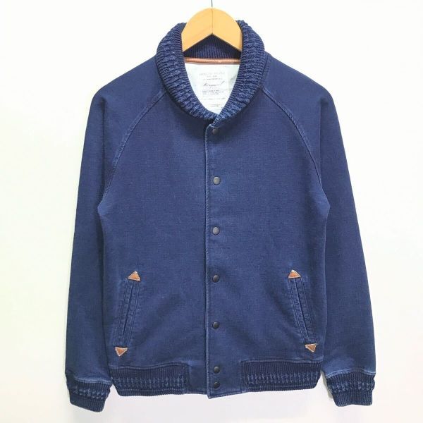 トレンドのデニムルック◎【M2SQUARED】エムツースクエアード スウェットブルゾン ライトアウター アメカジ 大人 インディゴ M /Y30589ii拍卖