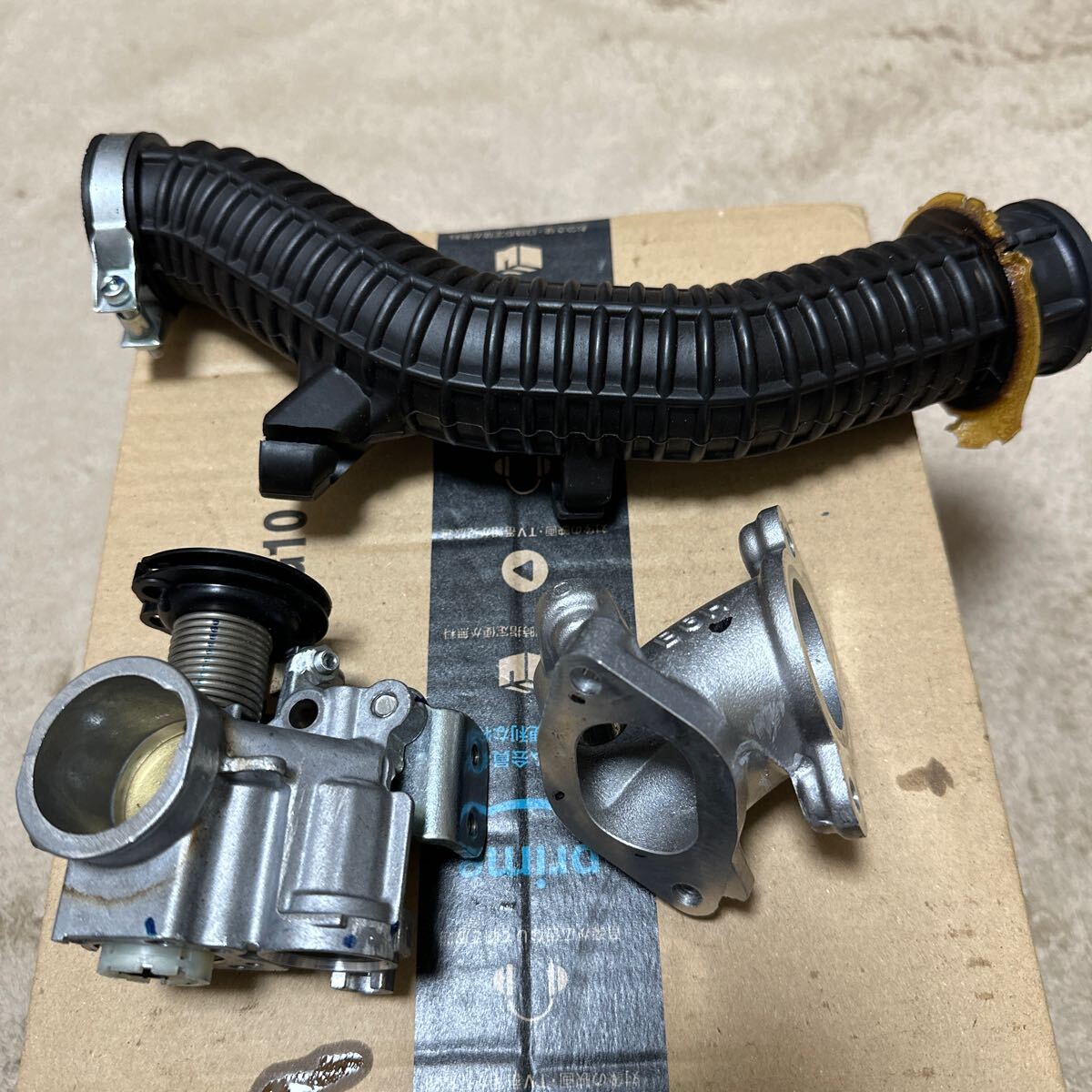 ヤマハシグナスグリファス(SEJ4J)純正スロットルボディ、インマニ、エアークリーナーホースセット美品 拍卖