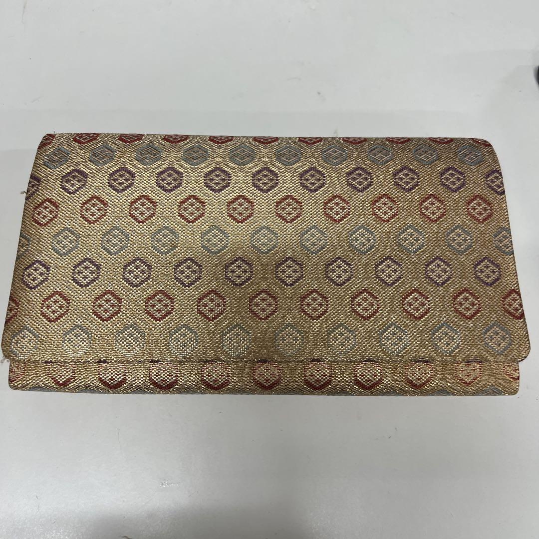 ●2-12●バック 和装小物 財布 コンパクト ゴールド拍卖