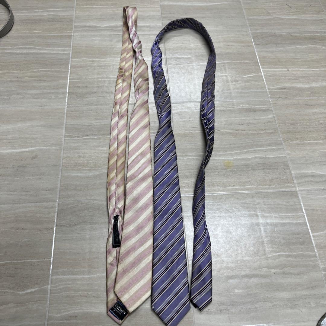 CALDIANE ネクタイ2本セット ピンク 紫拍卖
