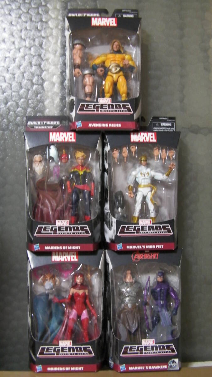 正規品 新品未開封 マーベルレジェンド セントリー アイアンフィスト ホークアイ キャプテンマーベル スカーレットウィッチ セット拍卖
