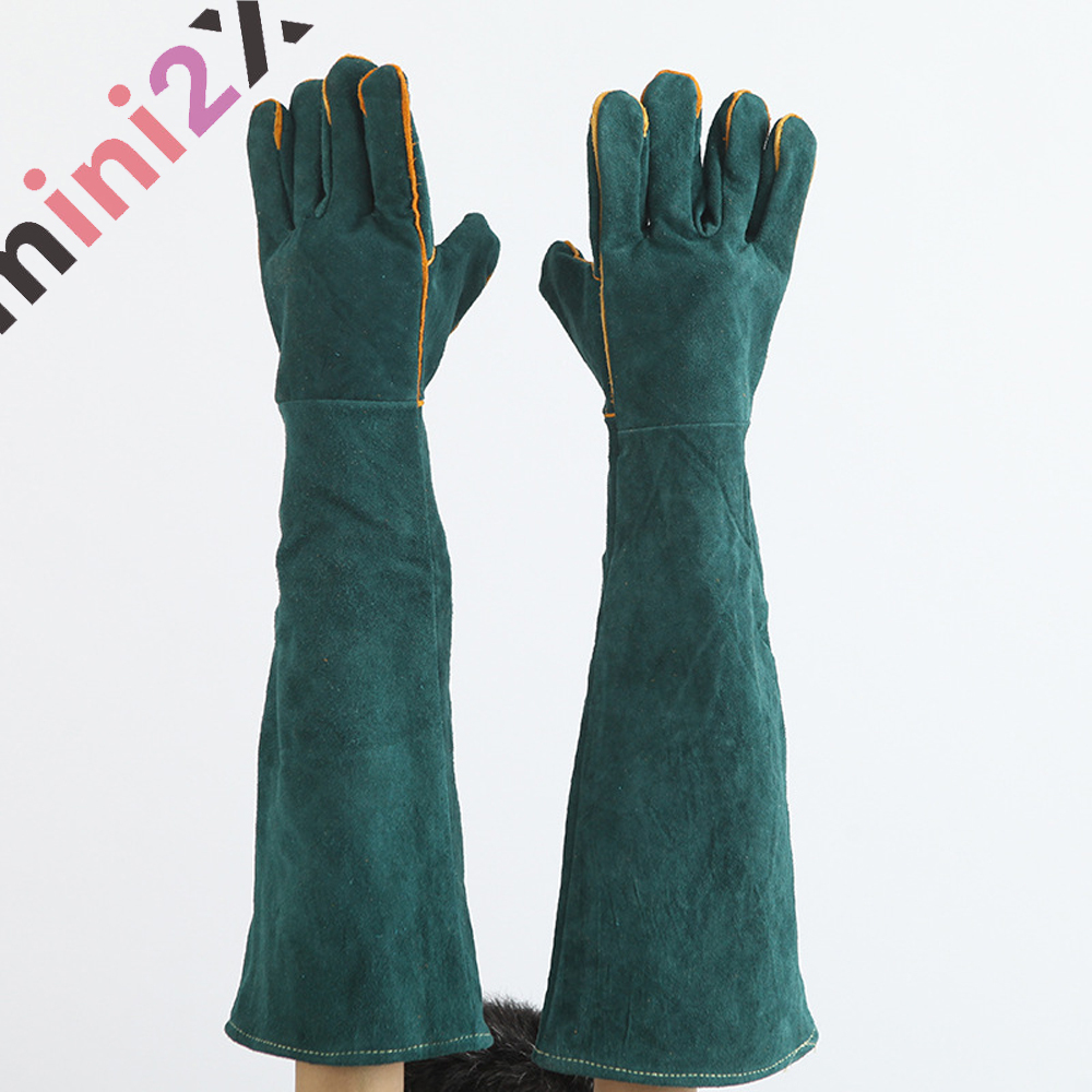 ペットグローブ 噛みつき防止 ロング 牛革 保護手袋 58cm 耐熱グローブ 作業用 庭 仕事 手袋 犬 猫 爬虫類 ペット 噛みつき 引っかき拍卖