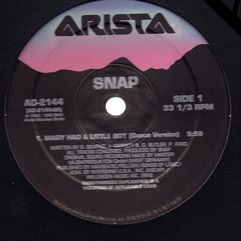 ②12inch) Snap Mary Had A Little Boy拍卖