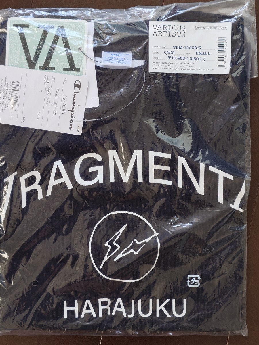 VA Champion fragment チャンピオン フラグメント Tシャツ 黒S ブラック 新品未使用 タグ付き拍卖