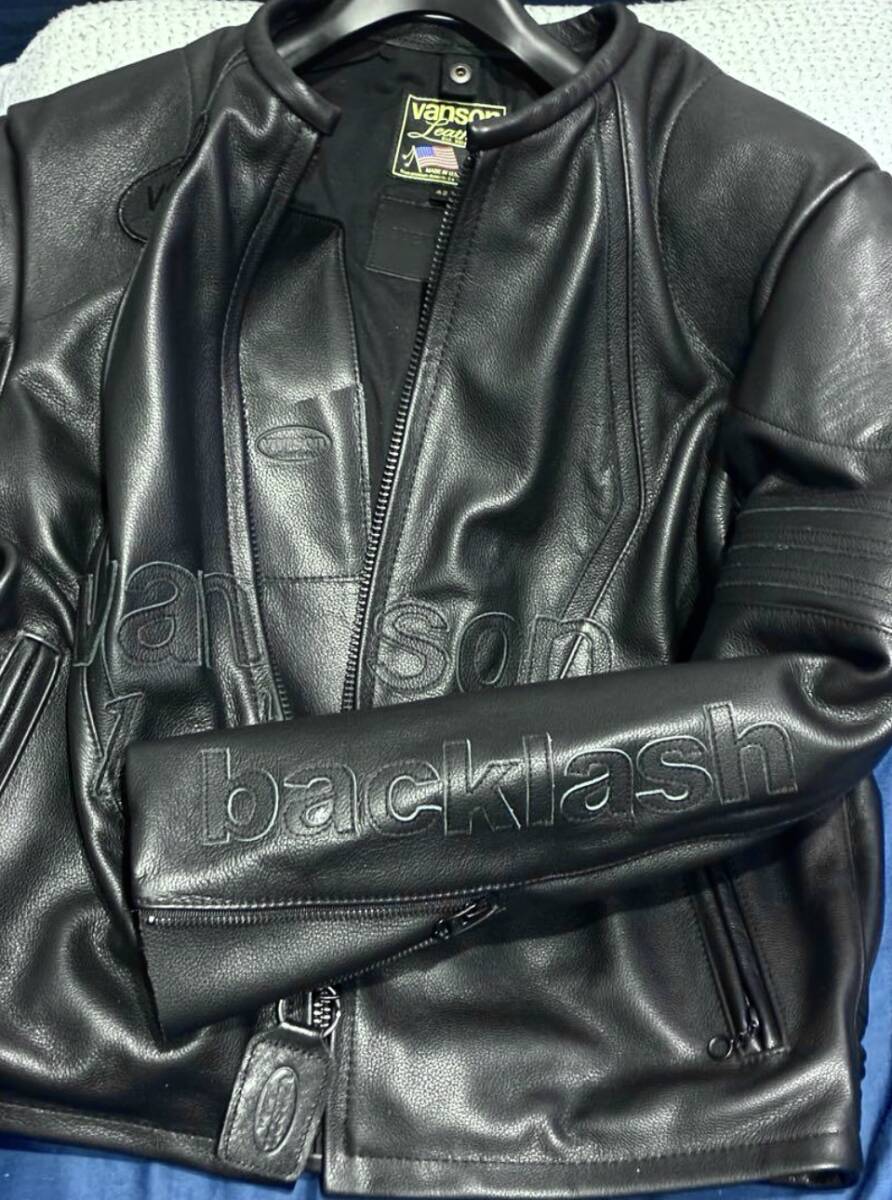 激レア品!!バックラッシュ ISAMUKATAYAMA BACKLASH ×Vanson バンソン スペシャルコラボ別注タイプRJライダース拍卖